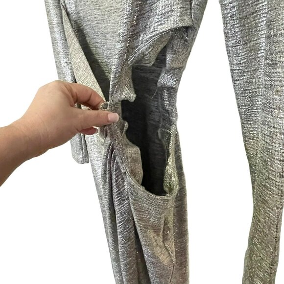 Revolve $280 Significant Other Chloe Gold Maxi Dress Formal Cut out Sz 10 NWT - Picture 8 of 12